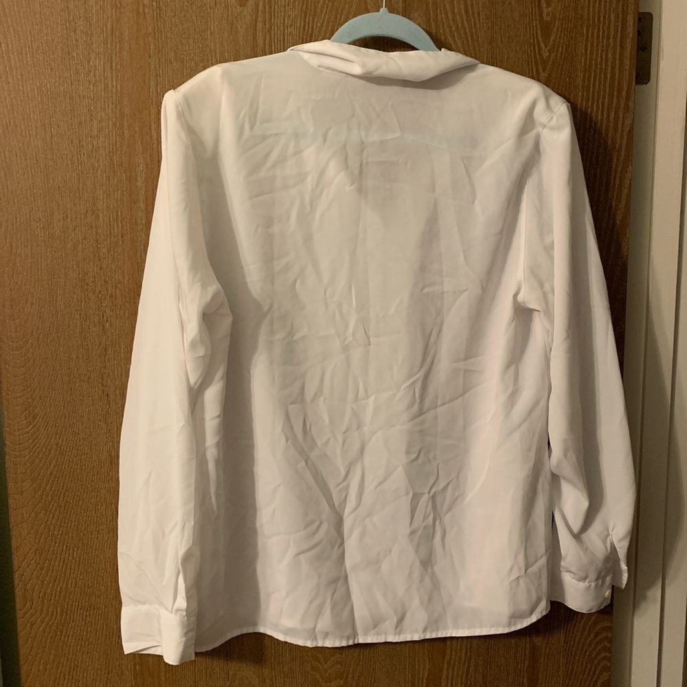 Yves St. Clair White Button Down (With Shoulder P… - image 2